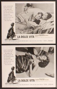 2p319 LA DOLCE VITA 8 LCs R66 Federico Fellini, Marcello Mastroianni, sexy Anita Ekberg!