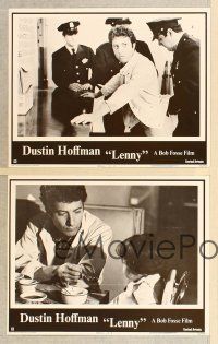 2p741 LENNY 4 LCs '74 Dustin Hoffman as comedian Lenny Bruce, Valerie Perrine!