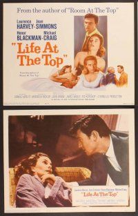 2p329 LIFE AT THE TOP 8 LCs '65 Laurence Harvey with sexy Jean Simmons & Honor Blackman!