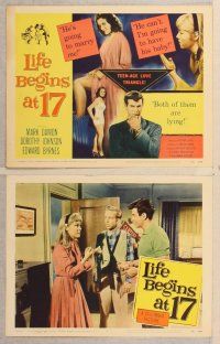 2p330 LIFE BEGINS AT 17 8 LCs '58 teenage boy has one girl pregnant and one wanting to marry him!