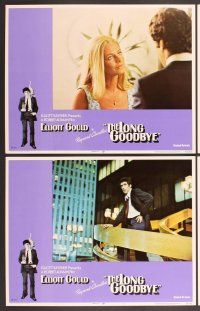 2p342 LONG GOODBYE 8 LCs '74 Elliott Gould as Philip Marlowe, Sterling Hayden, film noir!