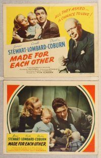 2p352 MADE FOR EACH OTHER 8 LCs R44 troubled young couple Carole Lombard & James Stewart!