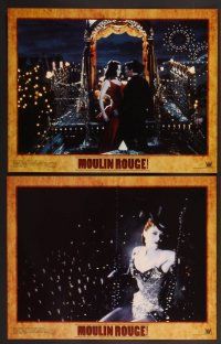 2p381 MOULIN ROUGE 8 LCs '01 sexy Nicole Kidman, Ewan McGregor, This story is about love!