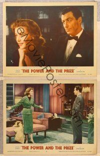 2p844 POWER & THE PRIZE 3 LCs '56 Robert Taylor, Elisabeth Mueller!