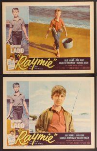 2p436 RAYMIE 8 LCs '60 David Ladd as the boy on the beach, Julie Adams, John Agar!