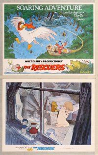 2p044 RESCUERS 9 LCs '77 Disney mouse mystery adventure cartoon from the depths of Devil's Bayou!