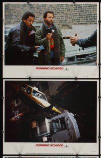 2p449 RUNNING SCARED 8 LCs '86 Gregory Hines & Billy Crystal are Chicago's finest!