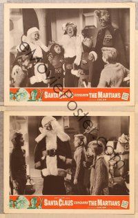 2p850 SANTA CLAUS CONQUERS THE MARTIANS 3 LCs '64 wacky fantasy, aliens, robots & Santa!
