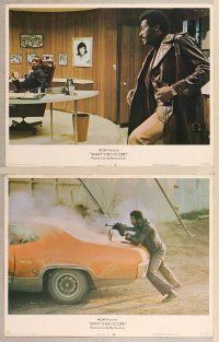 2p462 SHAFT'S BIG SCORE 8 LCs '72 cool images of mean Richard Roundtree in action!