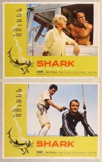 2p467 SHARK 8 LCs '69 Sam Fuller, early Burt Reynolds, Barry Sullivan!