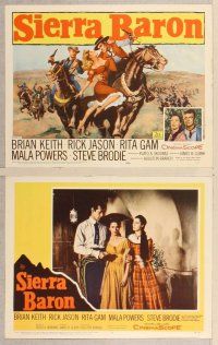 2p468 SIERRA BARON 8 LCs '58 Brian Keith & sexy Rita Gam in western action!