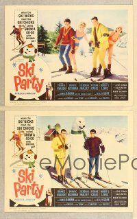 2p753 SKI PARTY 4 LCs '65 Frankie Avalon, Dwayne Hickman, where the he's meet the she's on skis!