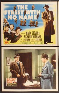 2p495 STREET WITH NO NAME 8 LCs '48 Richard Widmark, Mark Stevens, film noir!