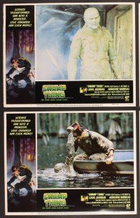 2p497 SWAMP THING 8 LCs '82 Wes Craven, Richard Hescox border art of monster & Adrienne Barbeau!