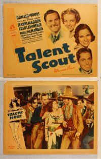 2p503 TALENT SCOUT 8 LCs '37 Donald Woods, Jeanne Madden, Fred Lawrence, Gold Digger Troupe!