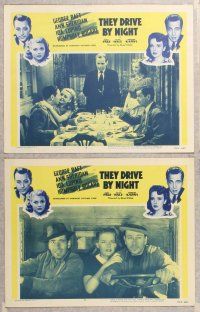 2p683 THEY DRIVE BY NIGHT 6 LCs R56 Humphrey Bogart, George Raft, Ann Sheridan, Ida Lupino!