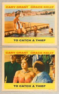 2p625 TO CATCH A THIEF 7 LCs '55 Grace Kelly & Cary Grant, Alfred Hitchcock directed!