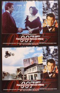 2p525 TOMORROW NEVER DIES 8 LCs '97 cool images of Pierce Brosnan as James Bond 007!