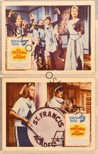 2p865 TROUBLE WITH ANGELS 3 LCs '66 Hayley Mills playing giant drum, Binnie Barnes!