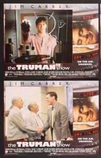 2p533 TRUMAN SHOW 8 int'l LCs '98 great images of Jim Carrey, Ed Harris, Peter Weir!
