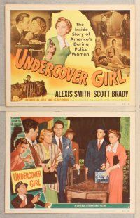 2p542 UNDERCOVER GIRL 8 LCs '50 Alexis Smith, Scott Brady, the inside story of police women!