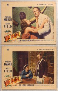 2p687 VICTORY 6 LCs '40 Fredric March & Betty Field on tropical island!