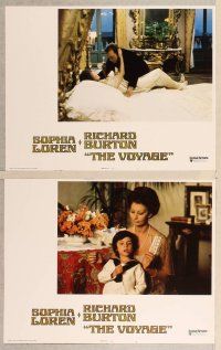 2p550 VOYAGE 8 LCs '74 Vittorio De Sica, sexy Sophia Loren, Richard Burton!
