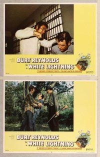 2p559 WHITE LIGHTNING 8 LCs '73 action images of moonshine bootlegger Burt Reynolds!