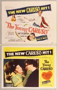 2p576 YOUNG CARUSO 8 LCs '53 Ermanno Randi as opera singer Enrico Caruso + pretty Gina Lollobrigida