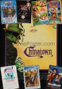 2r016 LOT OF 17 UNFOLDED VIDEO POSTERS lot '74 - '92 Chinatown, Hot Shots, Life Stinks + more!