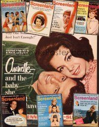 2r038 LOT OF 8 SCREENLAND MAGAZINES lot '65 Hayley Mills, Petula Clark, Annette, Julie Andrews + !