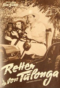 2r228 SAVAGE MUTINY German program '53 different images of Johnny Weissmuller as Jungle Jim!