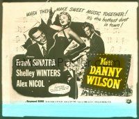 2r151 MEET DANNY WILSON glass slide '51 Frank Sinatra & Shelley Winters, the new dynamite pair!