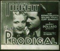 2r157 PRODIGAL glass slide '31 great romantic close up of Lawrence Tibbett & pretty Esther Ralston!