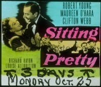 2r164 SITTING PRETTY glass slide '48 Clifton Webb as Mr. Belvedere, Robert Young, Maureen O'Hara