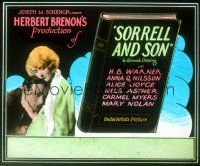 2r166 SORRELL & SON glass slide '27 romantic close up of H.B. Warner & Anna Q Nilsson!