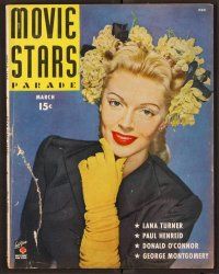 2r098 MOVIE STARS PARADE magazine March 1944 Lana Turner in Marriage is a Private Affair!