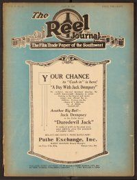 2r044 REEL JOURNAL exhibitor magazine May 28, 1921 Daredevil Jack Dempsey in Pathe serial!