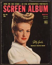 2r113 SCREEN ALBUM magazine December-January 1947 Betty Grable, America's favorite blonde!
