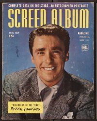 2r109 SCREEN ALBUM magazine June-July 1946 discovery of the year Peter Lawford!