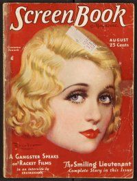 2r070 SCREEN BOOK magazine August 1931 great art of pretty Constance Bennett by Jose Recoder!