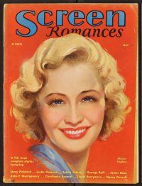 2r078 SCREEN ROMANCES magazine May 1933 art of Miriam Hopkins in The Story of Temple Drake!