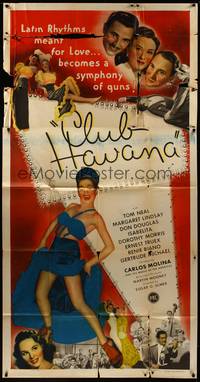 2s358 CLUB HAVANA 3sh '45 directed by Edgar Ulmer, art of Tom Neal & sexy senorita!
