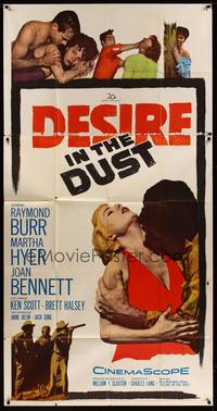 2s376 DESIRE IN THE DUST 3sh '60 only the hot sun was witness to Martha Hyer's shameless sin!