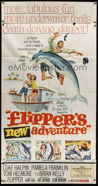 2s401 FLIPPER'S NEW ADVENTURE 3sh '64 Flipper the fearless is more fin-tastic than ever!