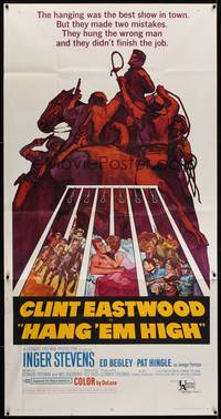 2s420 HANG 'EM HIGH 3sh '68 Clint Eastwood, they hung the wrong man and didn't finish the job!