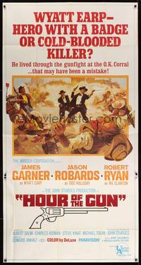 2s432 HOUR OF THE GUN 3sh '67 James Garner as Wyatt Earp, John Sturges, was he a hero or killer?