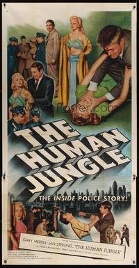 2s434 HUMAN JUNGLE 3sh '54 Gary Merrill, sexy Jan Sterling, the inside police story!