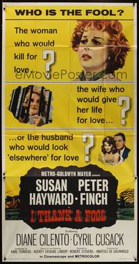 2s435 I THANK A FOOL 3sh '62 Susan Hayward would kill for love, Peter Finch may be the fool!