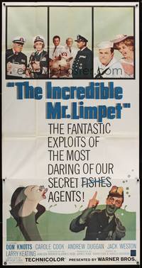 2s438 INCREDIBLE MR. LIMPET 3sh '64 wacky Don Knotts turns into a cartoon fish!